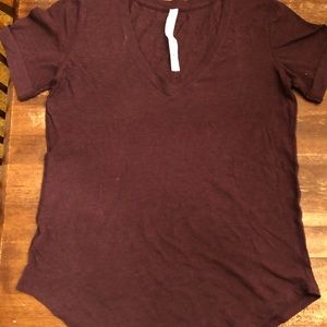 lululemon athletica Burgundy Short Sleeve Tee